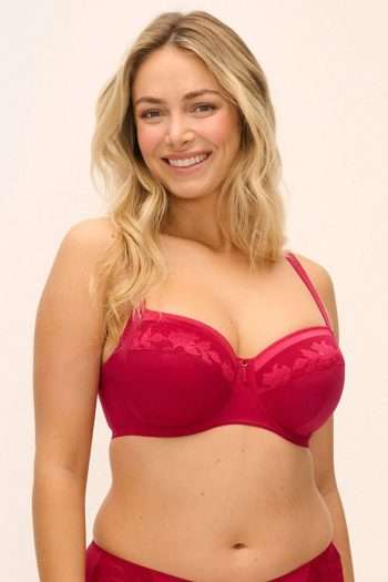 Fantasie Illusion Side Support Bra, Red, Front View
