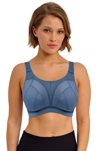 Freya Active Dynamic Non-Wired Sports Bra, Steel Blue, Front View