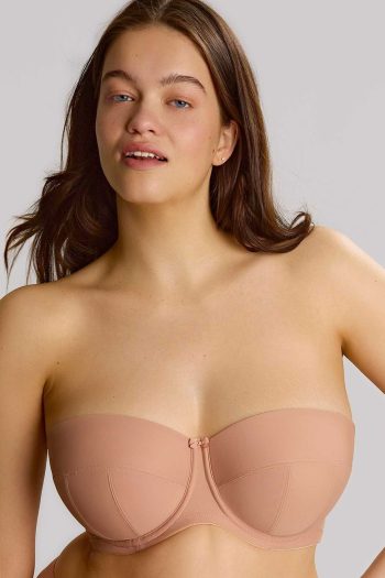 Sculptresse Dana Balcony Strapless Bra, Hazel, Strapless Front View