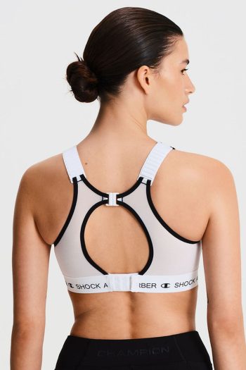 Shock Absorber Ultimate Run Bra Padded, White, Back View