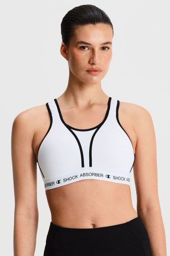 Shock Absorber Ultimate Run Bra Padded, White, Front View