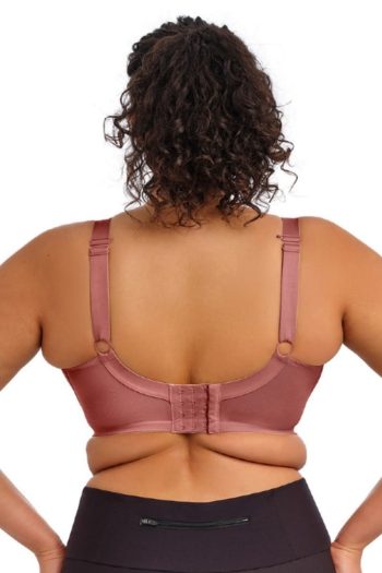 Elomi Energise Underwired Sports Bra, Rosewood, Front View