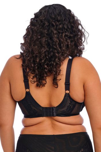 Elomi Nerina Moulded Spacer Bra, Black, Back View