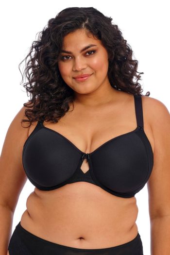 Elomi Nerina Moulded Spacer Bra, Black, Front View