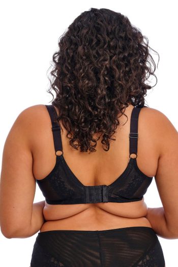 Elomi Nerina Stretch Plunge Bra, Black, Back View