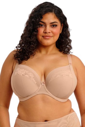 Elomi Nerina Stretch Plunge Bra, Sahara, Front View
