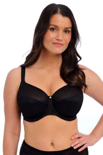 Fantasie Demure Moulded Non-Padded Bra, Black, Front View