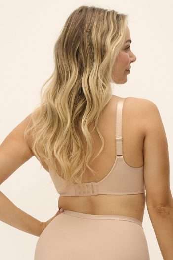 Fantasie Demure Moulded Non-Padded Bra, Natural Beige, Back View
