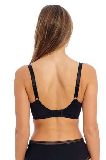 Fantasie Fusion Lace Full Cup Side Support Bra, Black, Back View