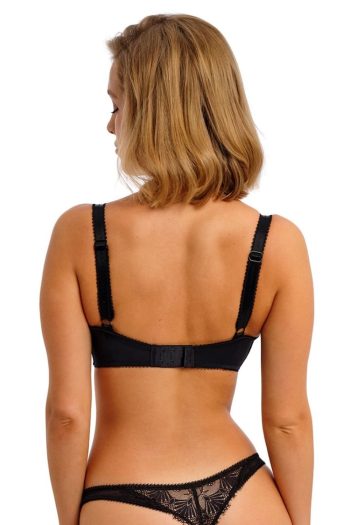 Freya Fascinate Balconette Bra, Black, Back View