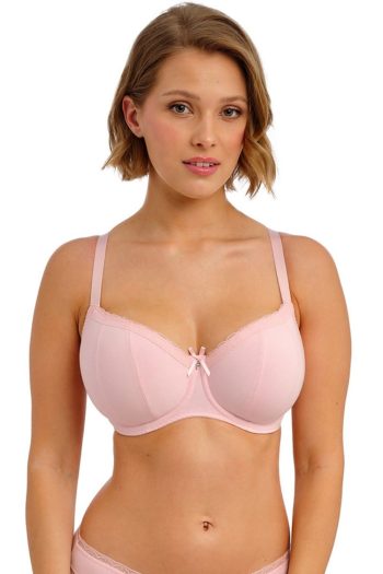 Freya Flirt Padded Half Cup Bra, Pink Frost, Front View