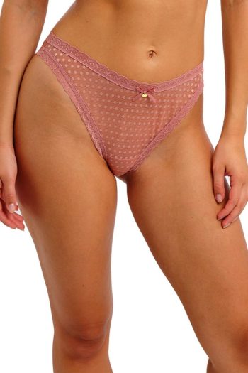 Freya Spot-Light High Leg Brief, Ash Rose, Front View