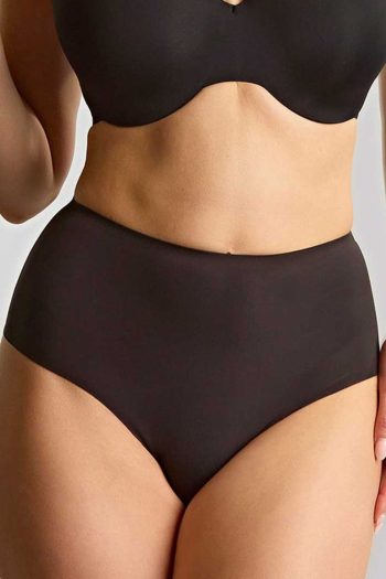 Panache 365 Deep Brief, Black, Front View