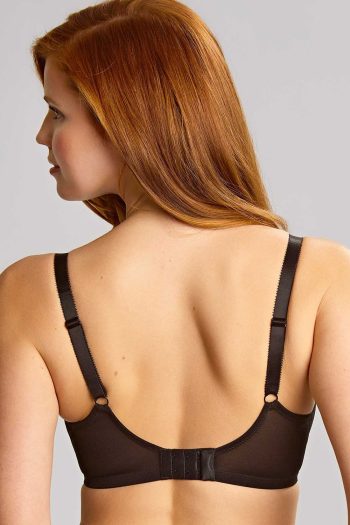 Panache Allure Demi Plunge Bra, Black-Latte, Back View