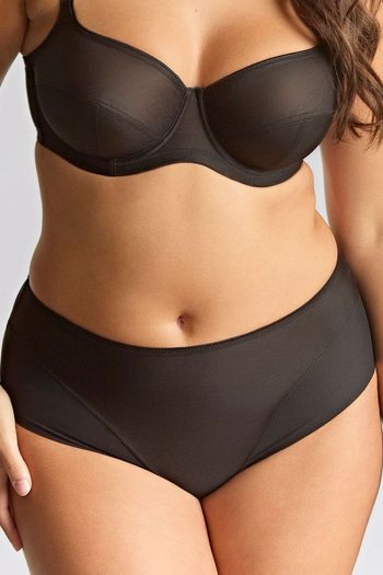 Panache Tango Essence Deep Brief, Black, Front View
