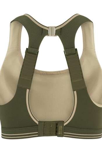Shock Absorber Ultimate Run Bra, Olive Night, Back View