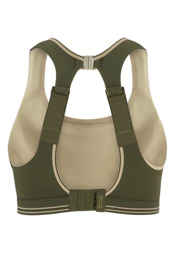 Shock Absorber Ultimate Run Bra, Olive Night, Back View