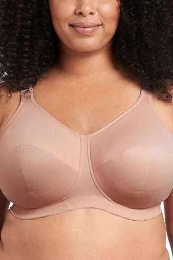 Goddess Celeste Non-Wired Soft Cup Bra, Fawn, Front View
