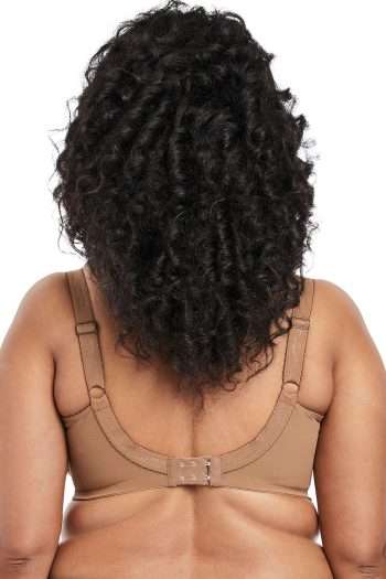 Goddess Keira Underwired Banded Bra, Cinnamon, Back View