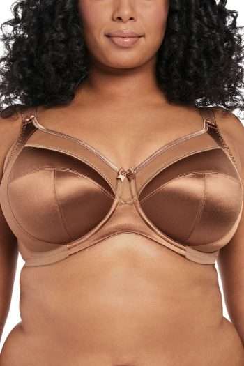 Goddess Keira Underwired Banded Bra, Cinnamon, Front View
