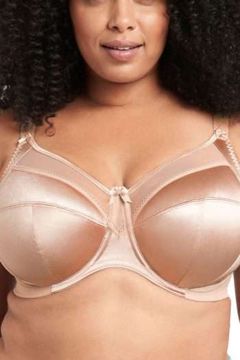 Goddess Keira Underwired Banded Bra, Fawn, Front View