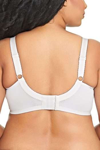 Goddess Keira Underwired Banded Bra, White, Back View