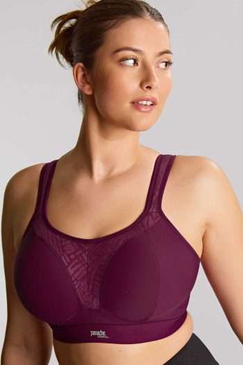 Panache Boundless Wirefree Sports Bra, Berry-Chalk, Front View