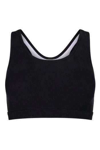 Sportjock Super Padded Sports Bra, Black, Front View