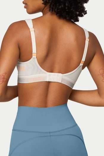 Triumph Triaction Cardio Cloud Padded Sports Bra, Fresh Powder, Back View