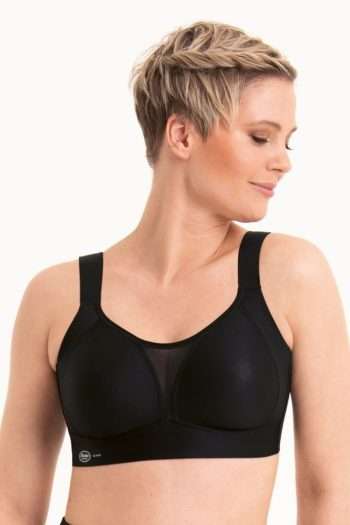 Anita Active Smart Control Sports Bra, Black, Front View