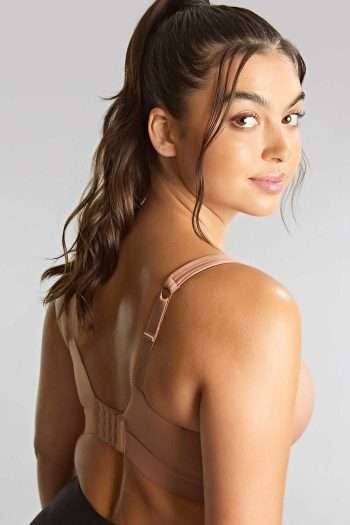 Panache Endurance Underwired Sports Bra, Dusty Rose, Regular Back View